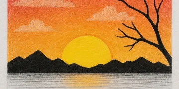 How To Draw A Sunset