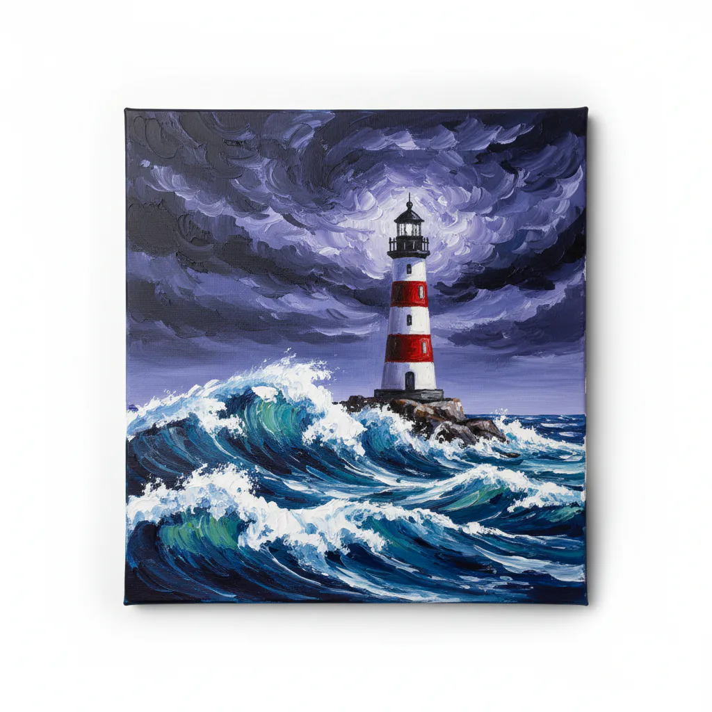 Lighthouse painting idea 18