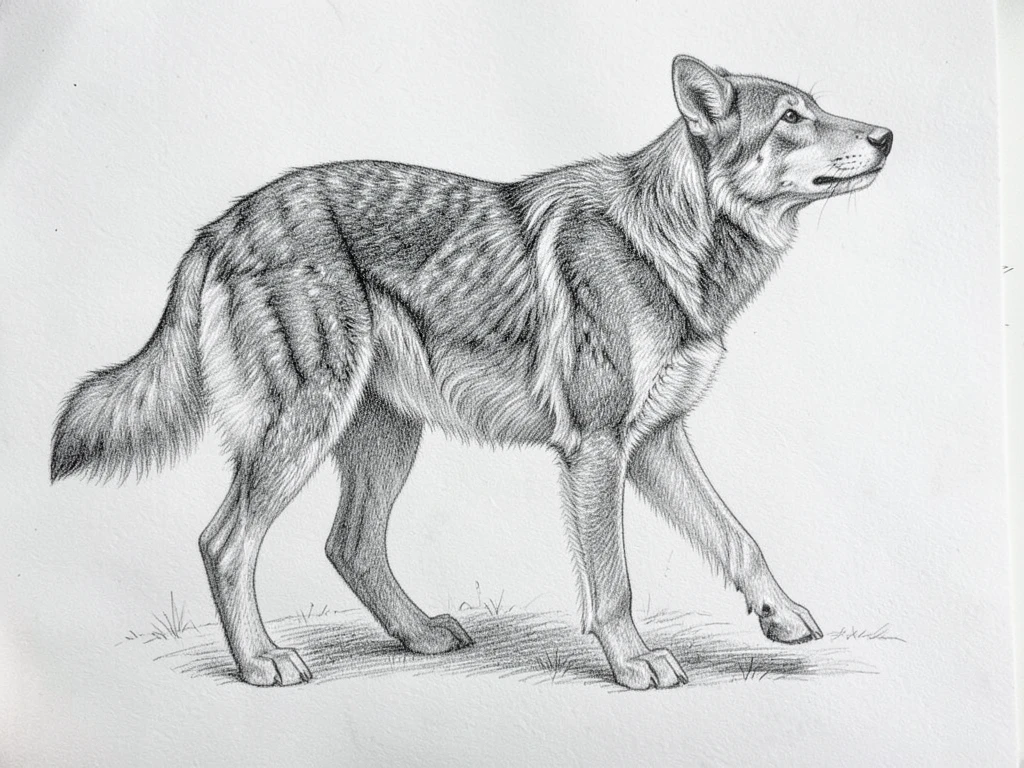 Realistic animal pencil drawing 72