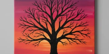 Acrylic Silhouette Painting For Beginners