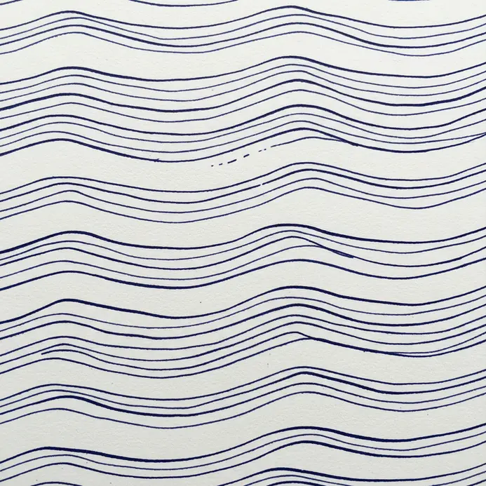 A series of parallel, wavy lines representing the gentle movement of ocean tides.
