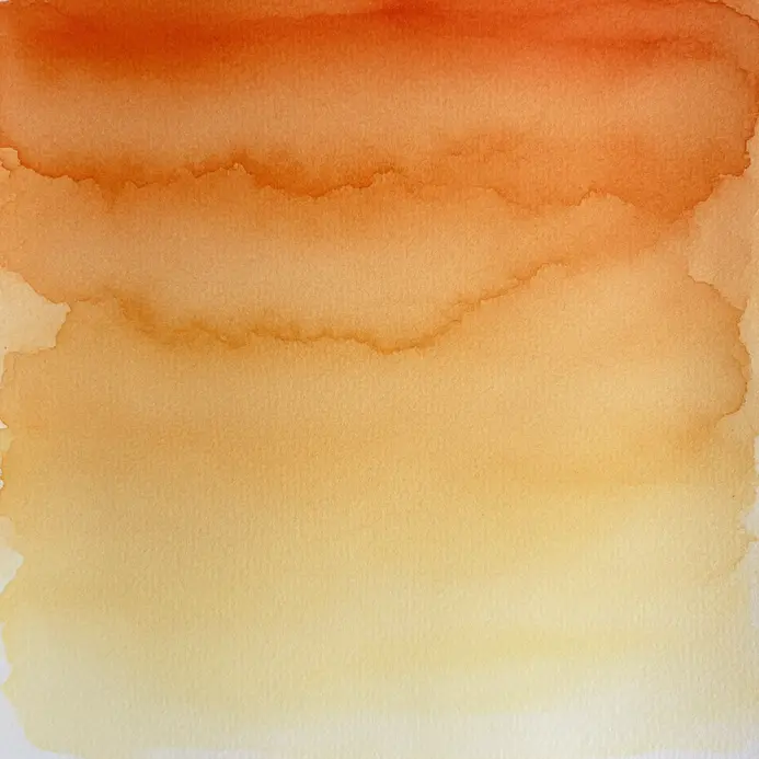 A seamless gradient of watercolor from deep orange to pale yellow, bleeding softly together.