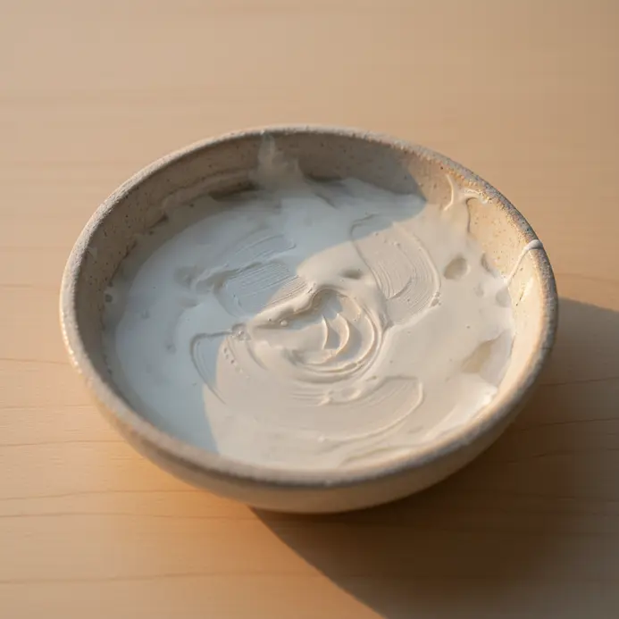 A small container with white acrylic paint diluted with water for splattering stars.