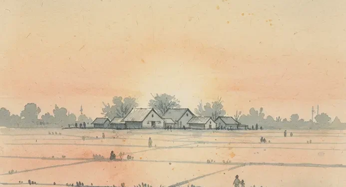 Easy Indian Village Scene Painting