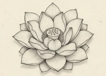 Easy Lotus Flower Drawing Ideas For Beginners