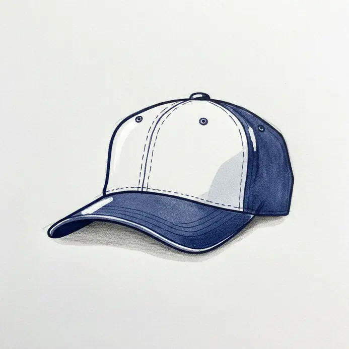 A close-up cartoon portrait shows a character wearing a baseball cap tilted slightly.