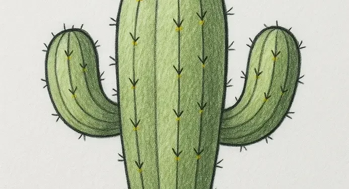 How To Draw A Cactus