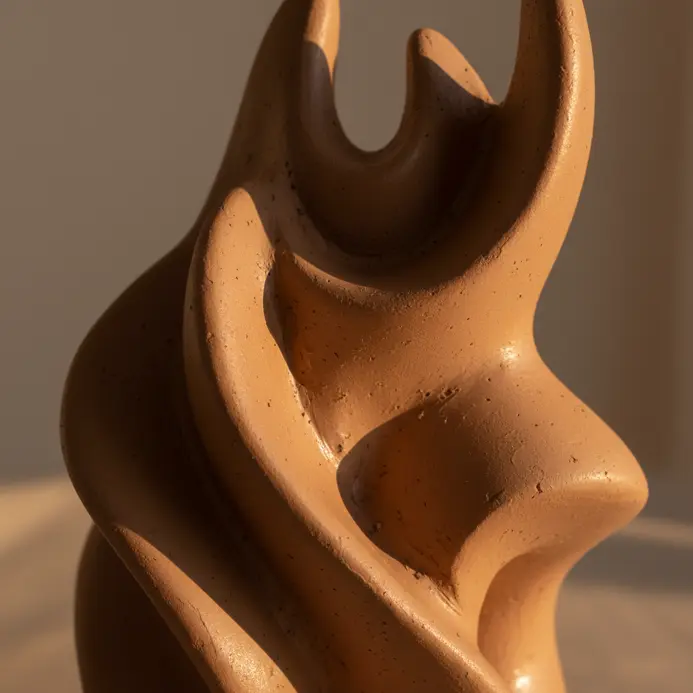 A person molds wet clay, showing the learning process of a new tactile skill.