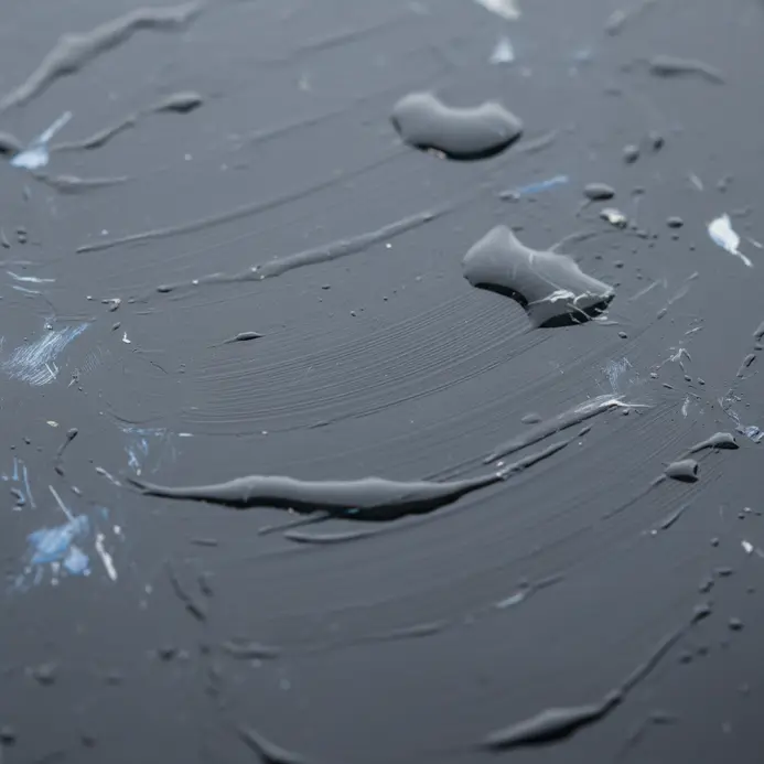 A hand uses a paper towel to wipe a wet, white plastic painting palette.