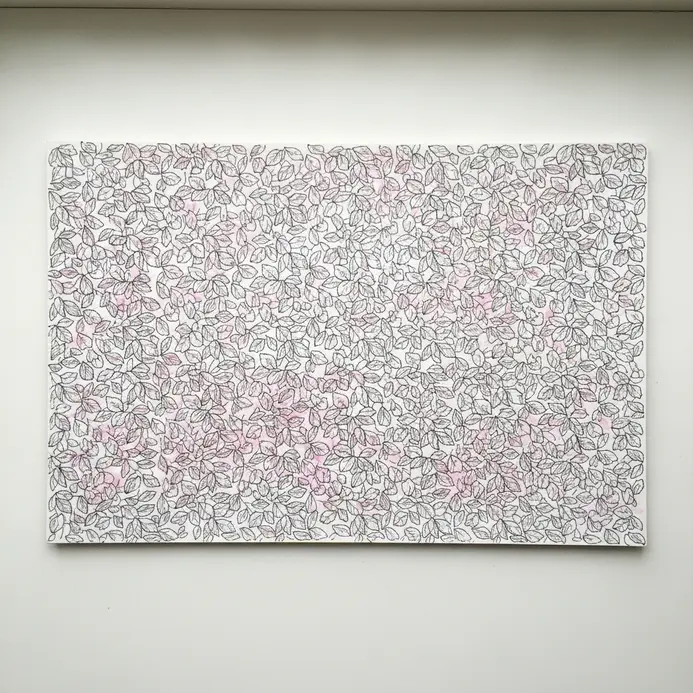 A dense, all-over pattern of small, overlapping floral petals without a central focal point.