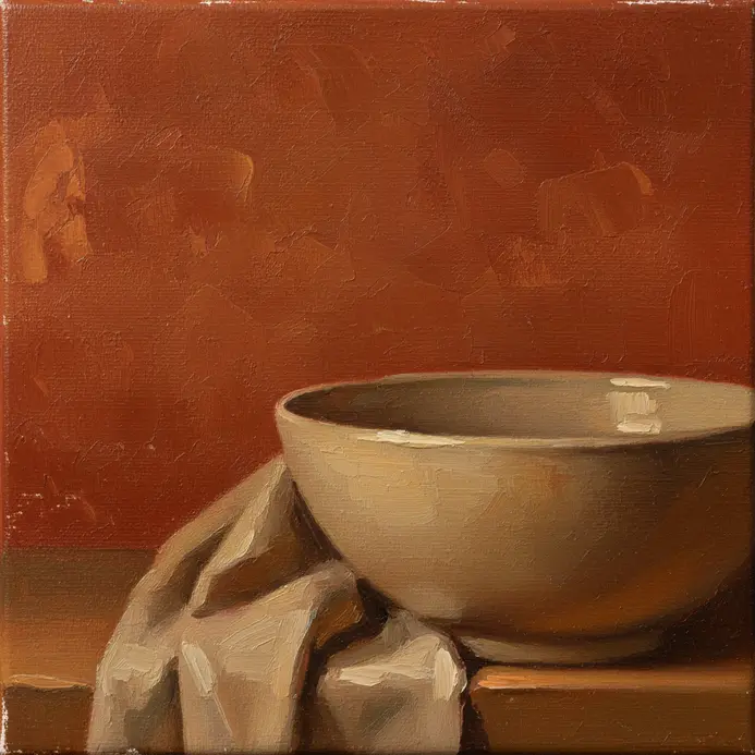 A finished area showing how a white surface picks up subtle color from its environment.