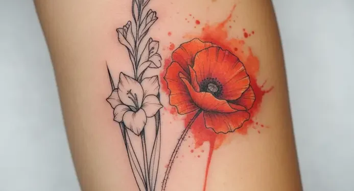 August Birth Flower Tattoo Ideas