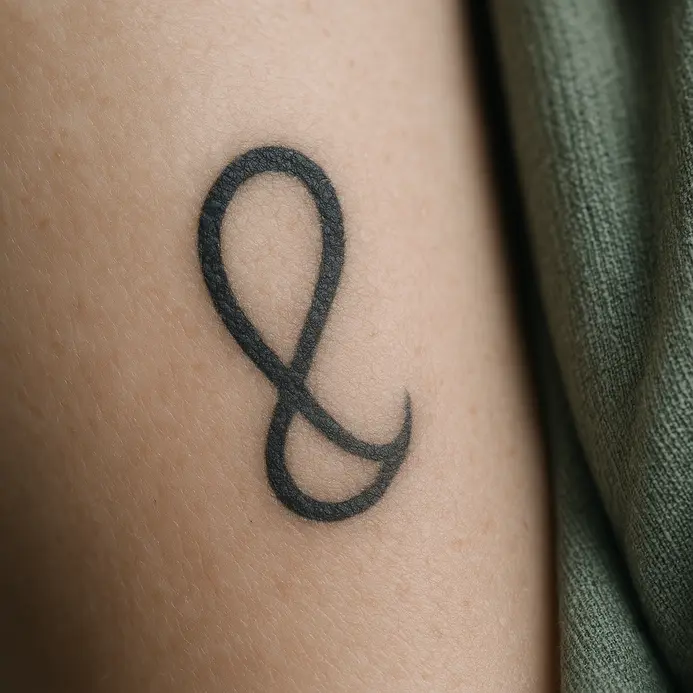 A person wearing loose, soft athletic wear that protects a healing tattoo.