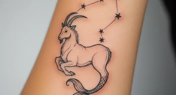 Capricornus Constellation Tattoo Designs