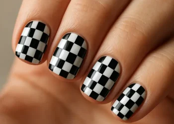 Checkered Nail Art