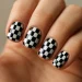 Checkered Nail Art