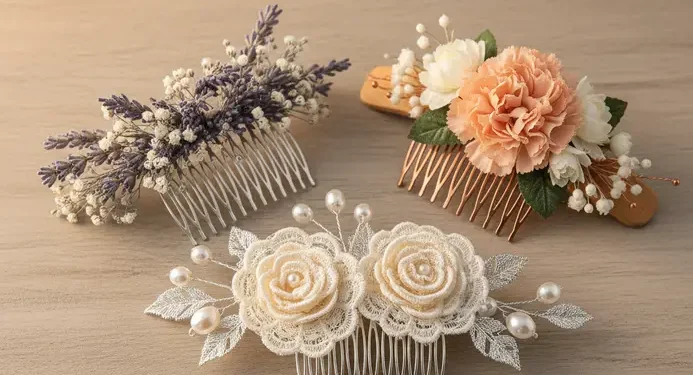 Diy Floral Hair Comb Ideas