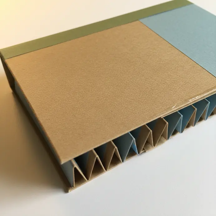 A mini accordion-fold paper book attached to a scrapbook page, with tiny photos on each panel.