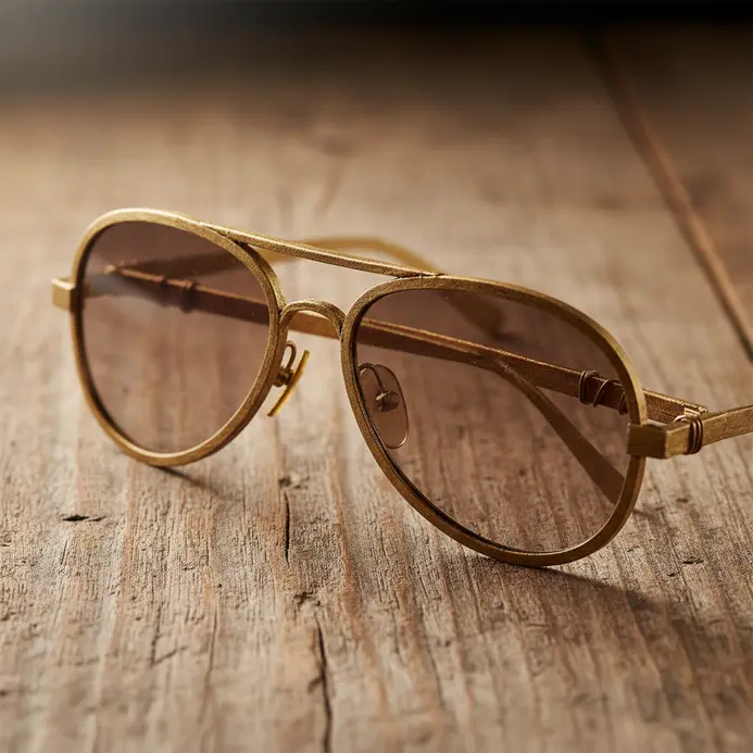 Oversized teardrop-shaped paper glasses with a double bridge, mimicking aviator sunglasses.