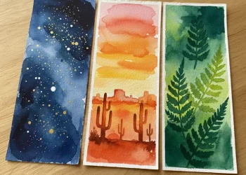 Diy Watercolor Bookmarks