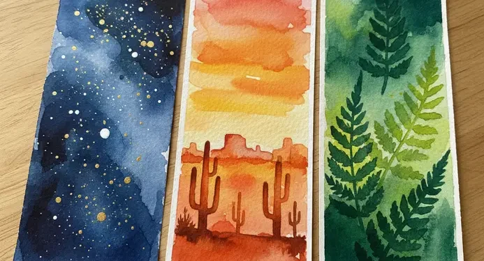 Diy Watercolor Bookmarks