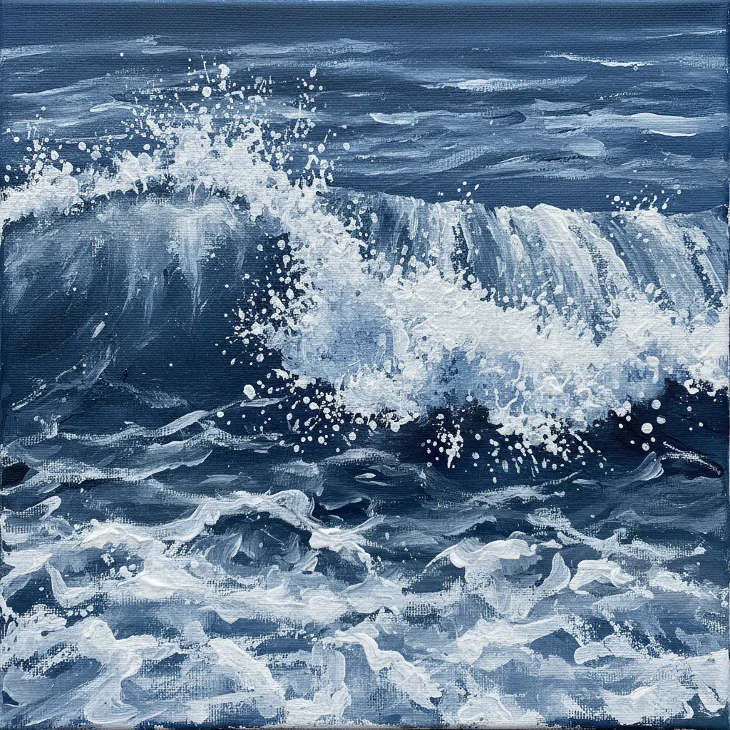 Easy acrylic beach painting for beginners 22