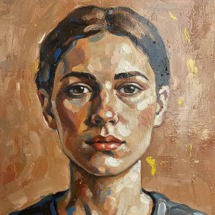 A wide, soft brush applies a clear, glossy varnish evenly over the surface of the dry painting.