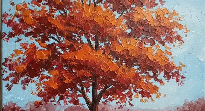 Easy Acrylic Tree Painting For Beginners