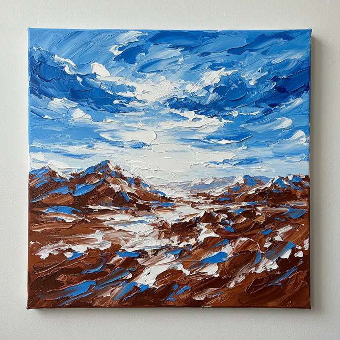 Easy impasto painting idea 55