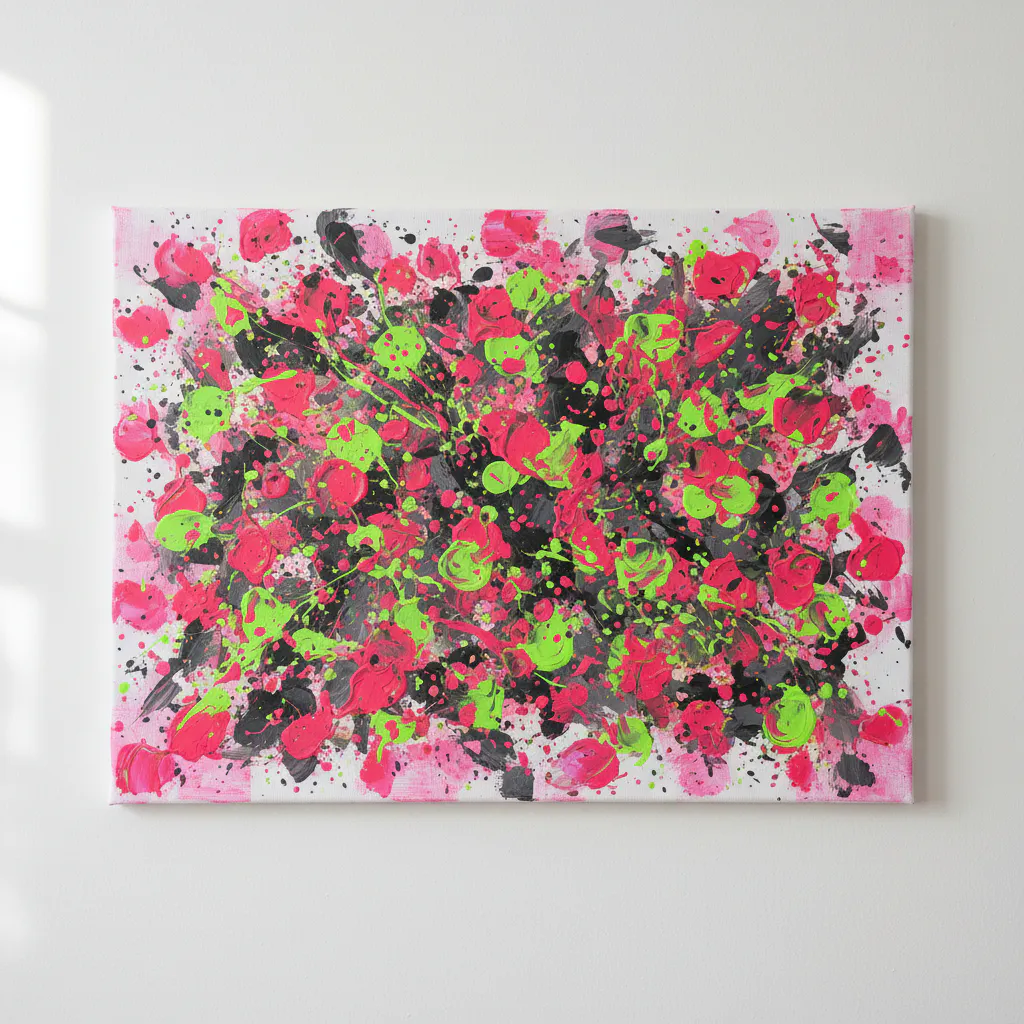 Easy neon acrylic painting idea 31