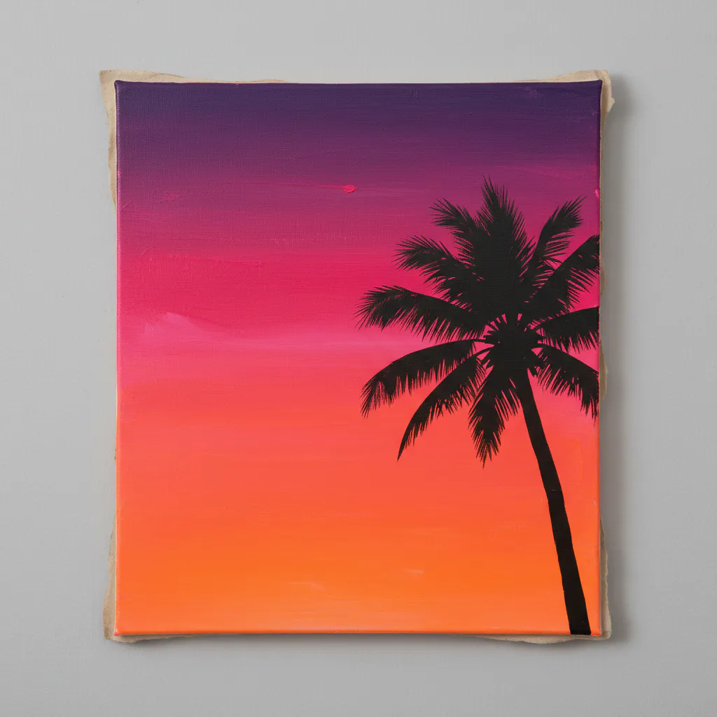 Easy neon acrylic painting idea 32