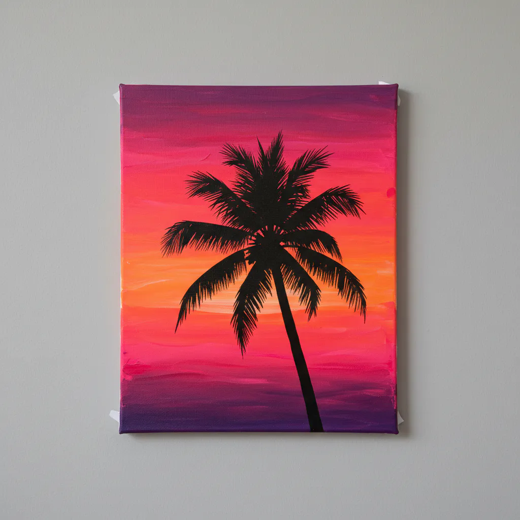 Easy neon acrylic painting idea 34