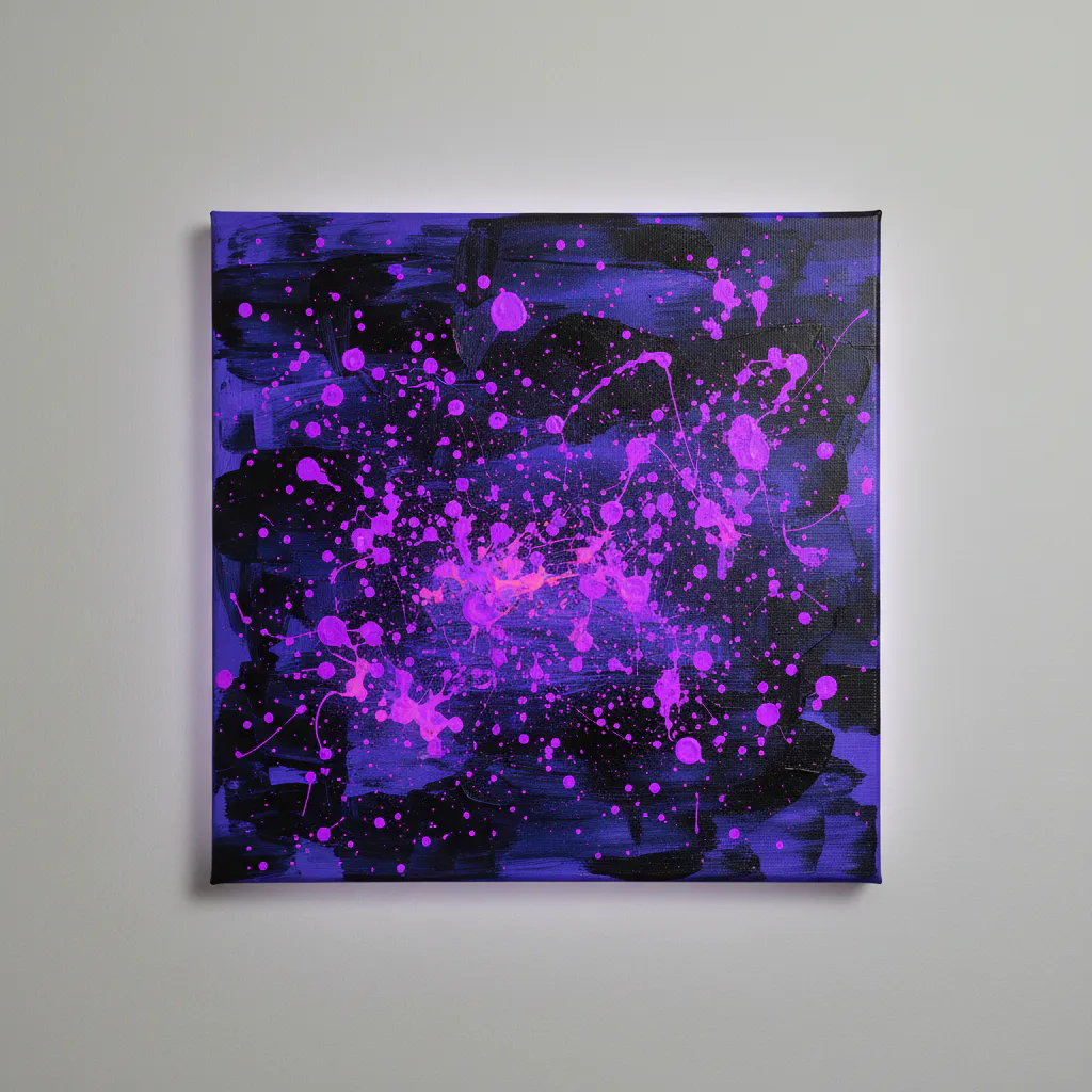 Easy neon acrylic painting idea 43