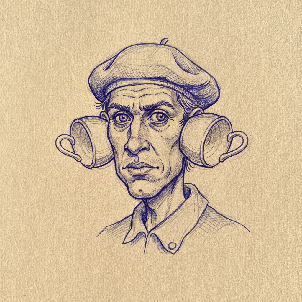 Funny caricature drawing idea 26