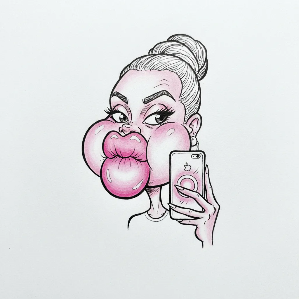 Funny caricature drawing idea 27
