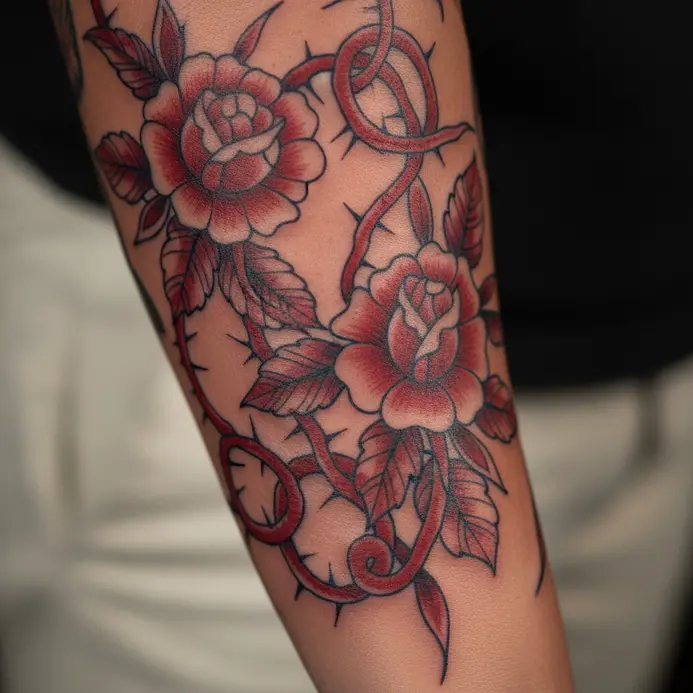 A collection of small tattoo images showcasing distinct artistic styles including bold traditional and delicate fine-line work.