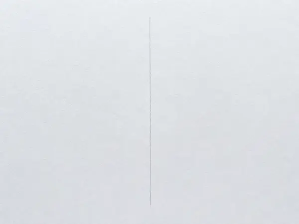 A light vertical pencil line drawn down the center of a sheet of white paper.