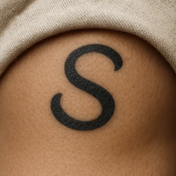 A soft, loose-fitting cotton shirt sleeve resting lightly over a new tattoo on a bicep.