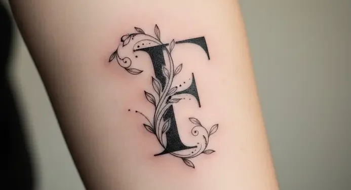 Letter F Tattoo Ideas