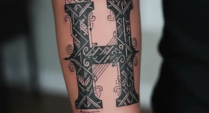 Letter H Tattoo Ideas
