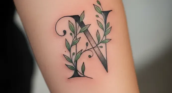 Letter N Tattoo Ideas