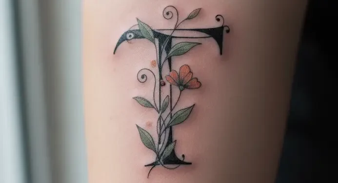 Letter T Tattoo Ideas