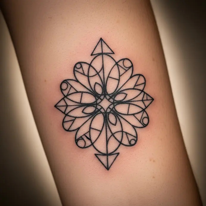 A minimalist heart symbol created with a single, unbroken black line wrapping around a finger.