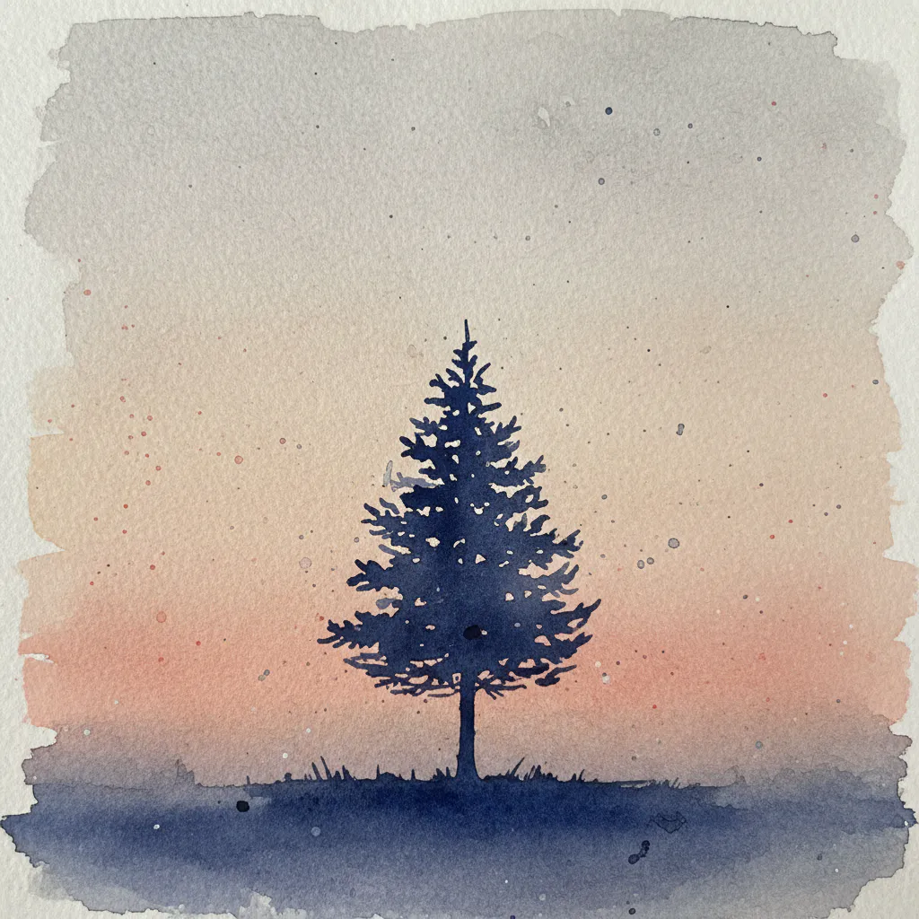 Minimalist watercolor painting idea 16