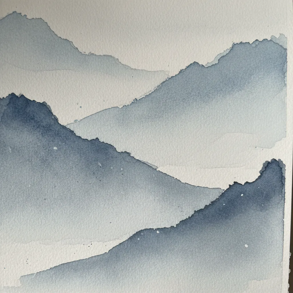 Minimalist watercolor painting idea 17