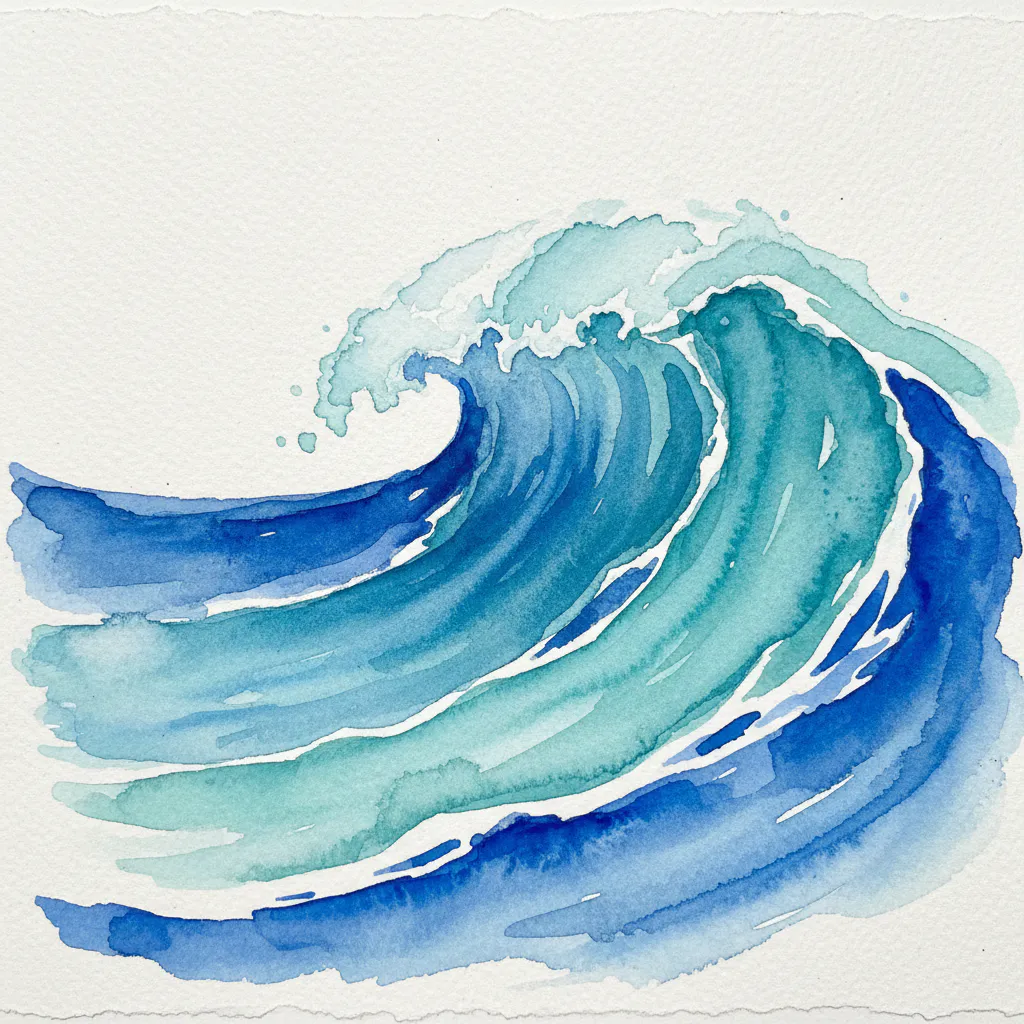 Minimalist watercolor painting idea 18