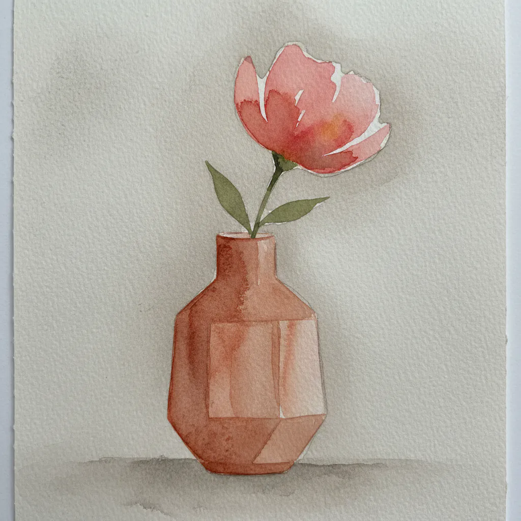 Minimalist watercolor painting idea 27