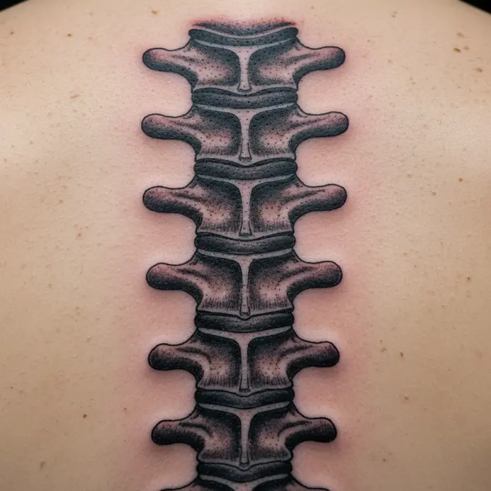 An illustration depicting the central nerve pathways along the spinal column.