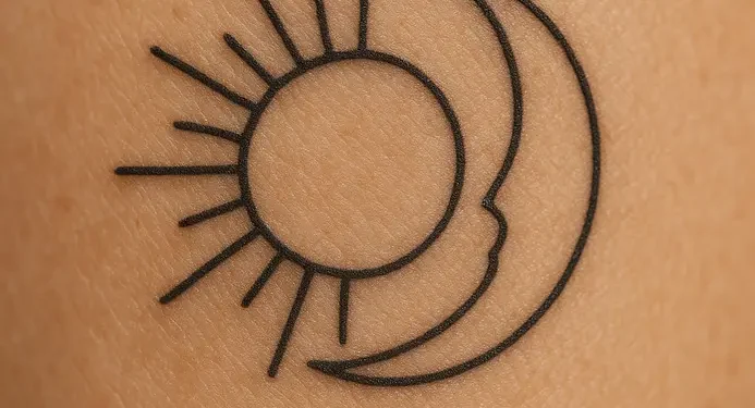 Sun And Moon Couple Tattoos