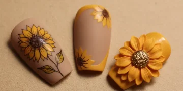 Sunflower Nail Art